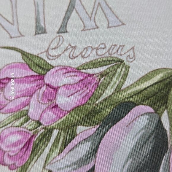 Brooks Brothers Silk Scarf Four Seasons of Flowers Purple Grey - Picture 14 of 16